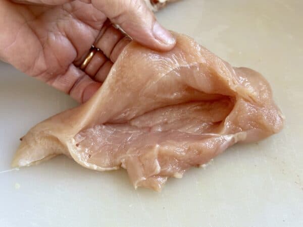 chicken breast slit open
