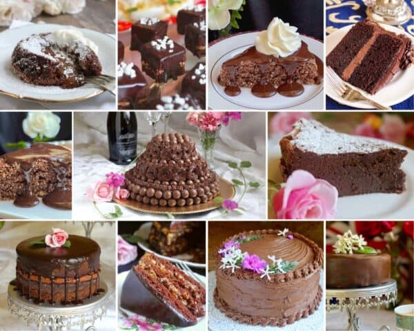 chocolate cake collage Christina's Cucina