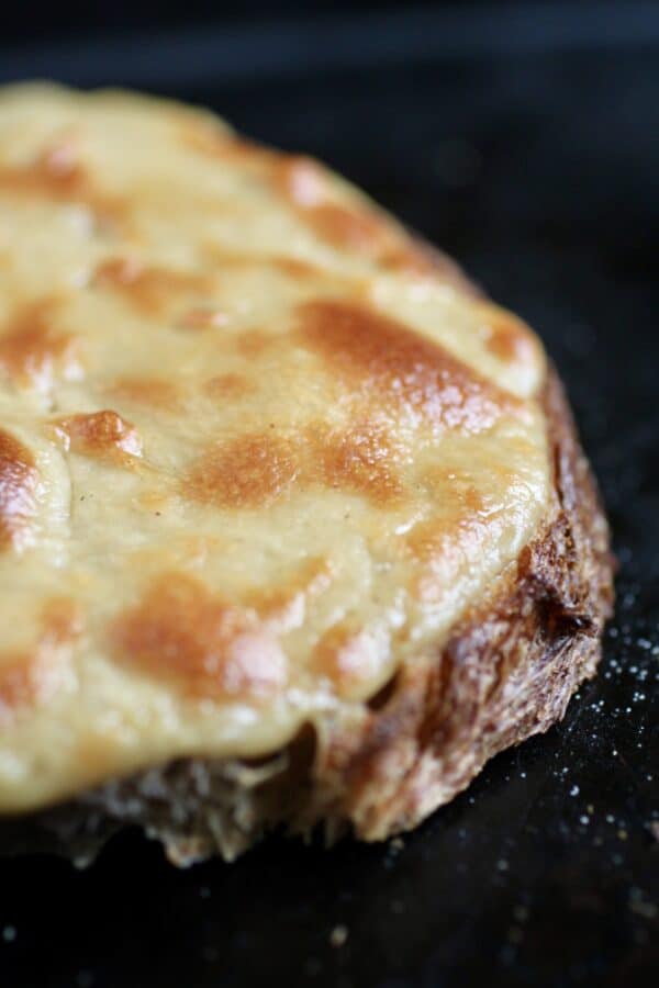 Welsh rarebit close up