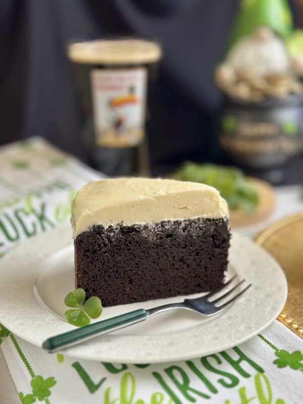 slice of Guinness chocolate cake
