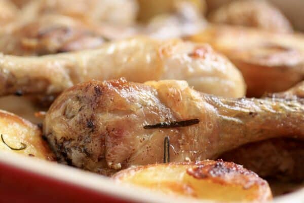 baked chicken in a pan