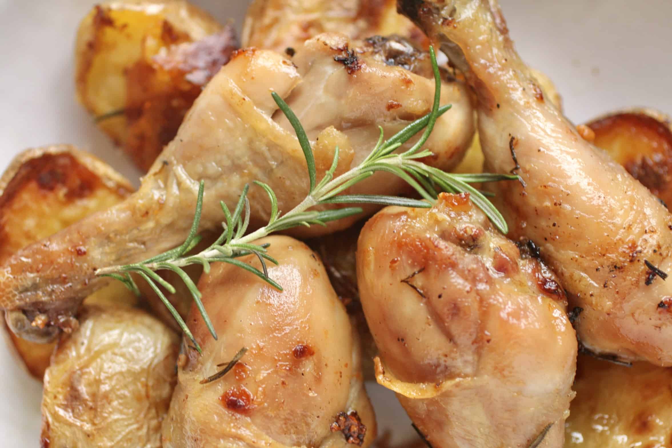 chicken legs in oven with rosemary