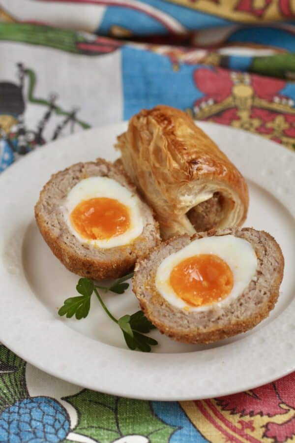 Scotch egg and sausage roll