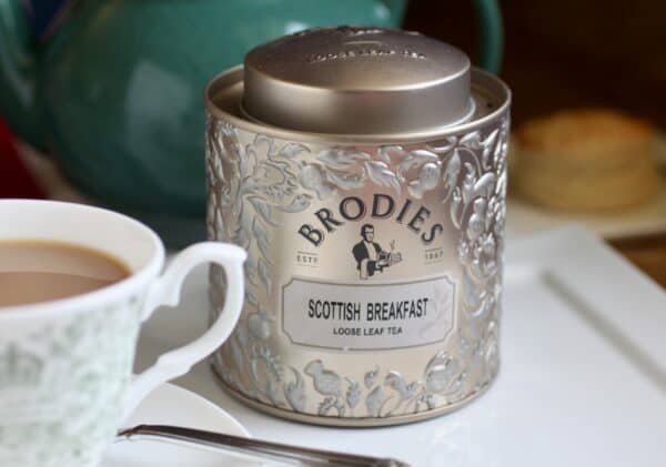 Brodies Scottish tea caddy for how to make loose leaf tea