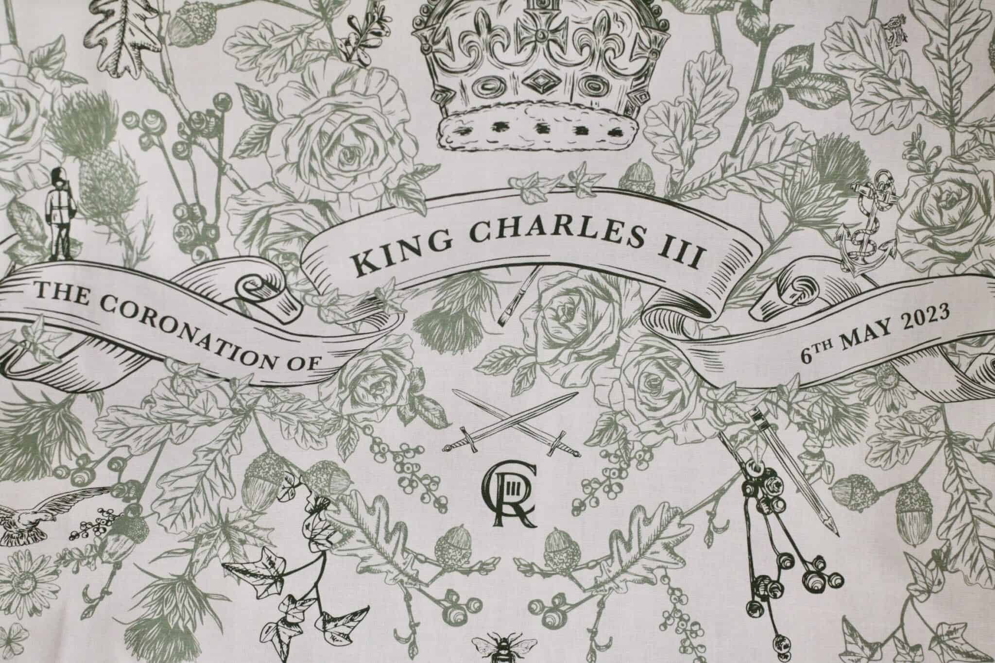 King Charles tea towel