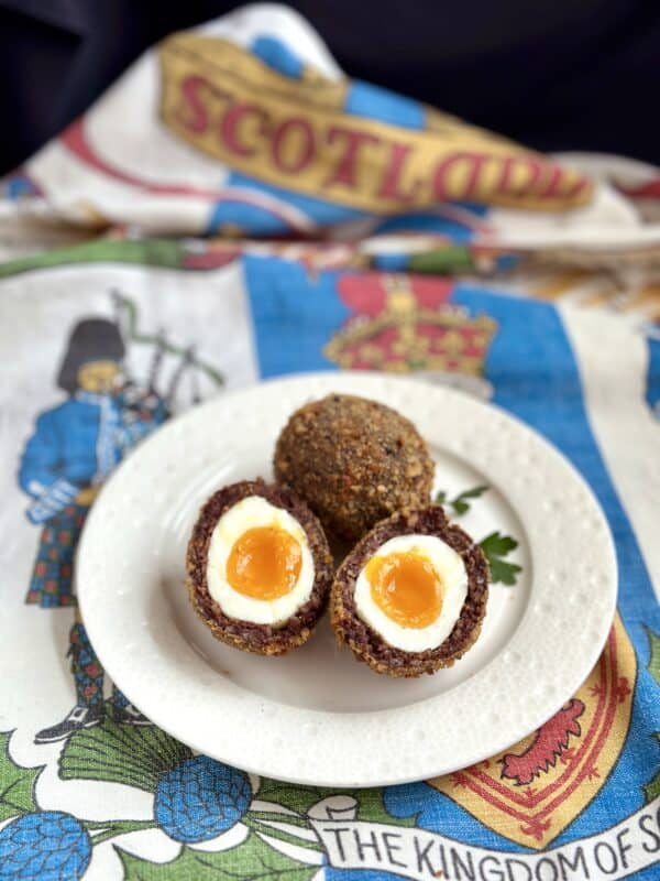 fried black pudding Scotch eggs