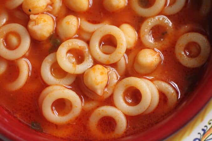 anelli Siciliani with chick peas anelli Siciliani with chick peas