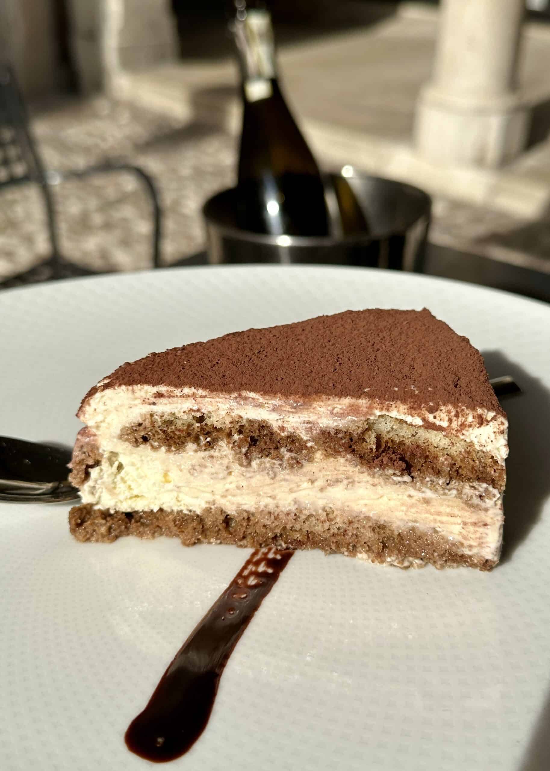 slice of tiramisu from Le Beccherie