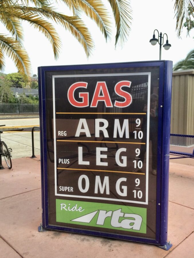 Gas sign arm and leg