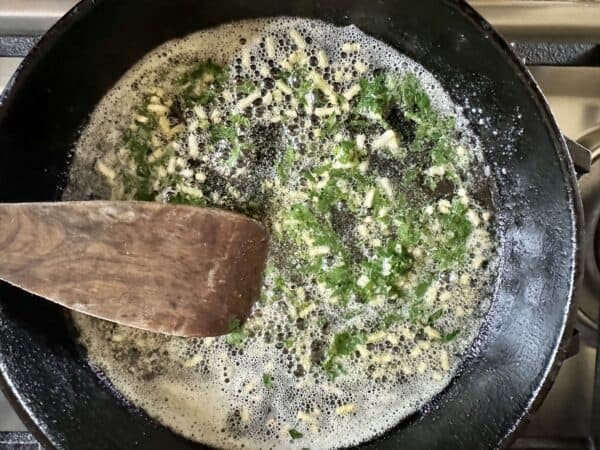 add the parsley and stir