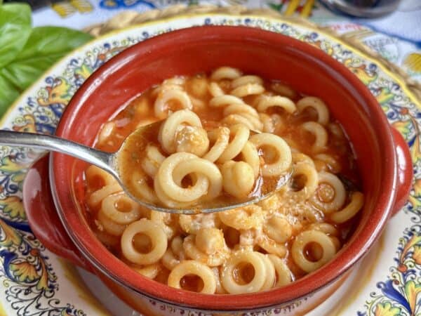 pasta e ceci with cheese