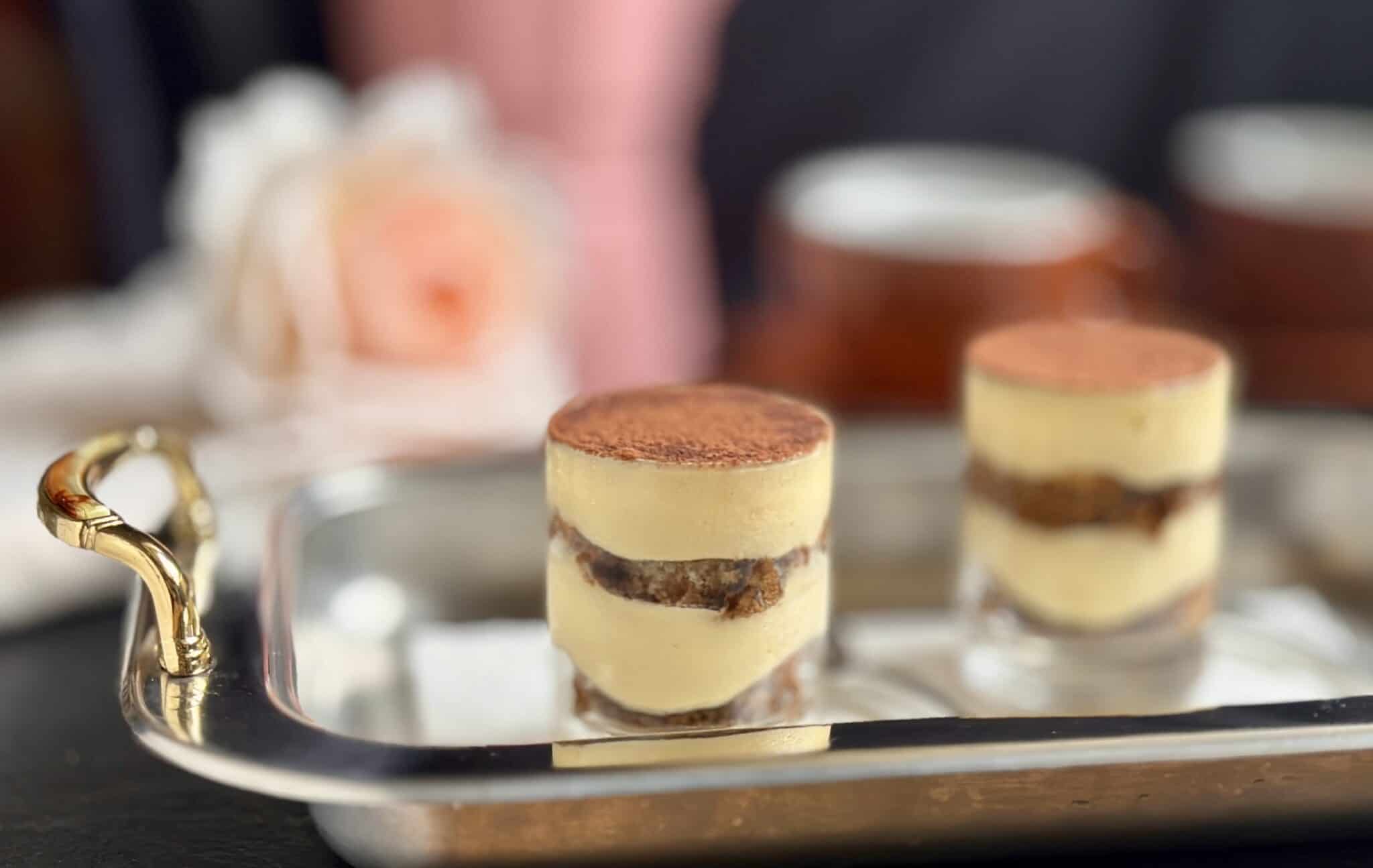 tiramisu in mini glasses