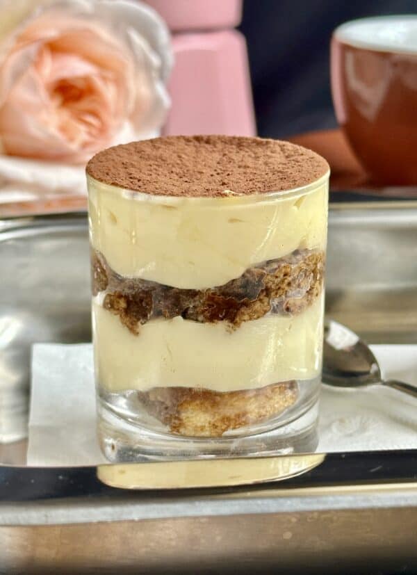 mini tiramisu in a glass