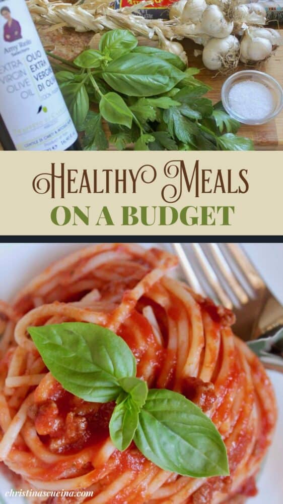 healthy meals on a budget pin