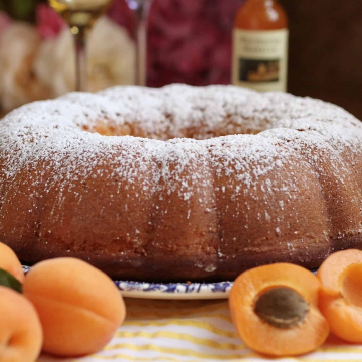 apricot bundt cake with fruit