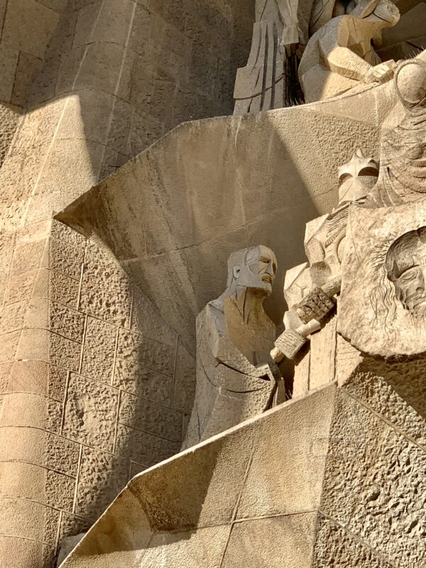 Gaudi's image on La Sagrada Familia