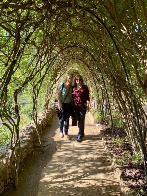 Mum and me in the garden