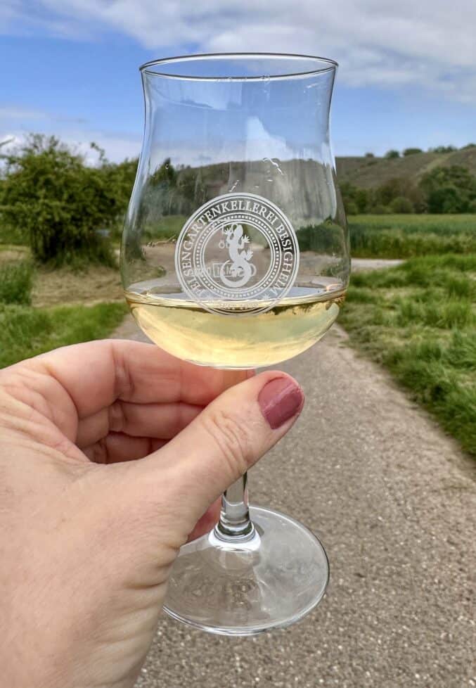 white wine in the German countryside