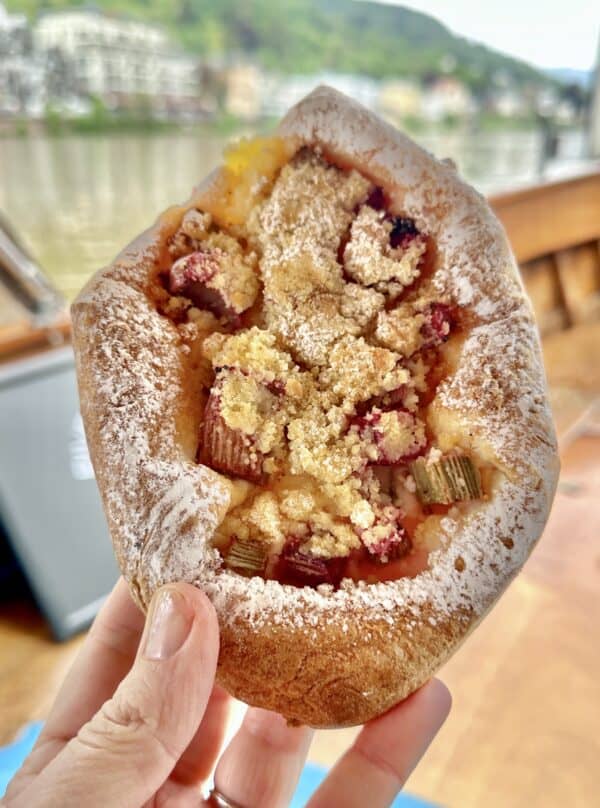 Rhubarb pastry on the Neckar River