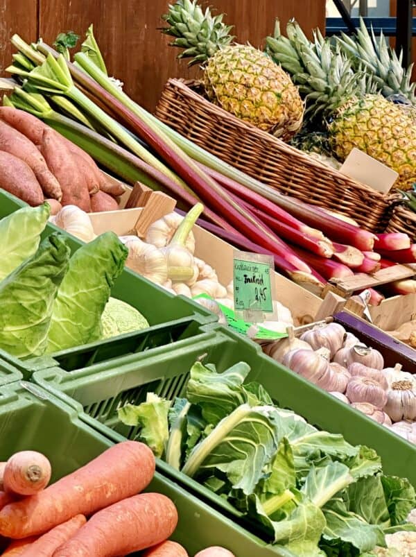 Fruit and veg at the market: German food