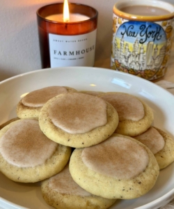 taylor swift chai cookies with candle