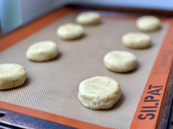 chai cookie dough on tray