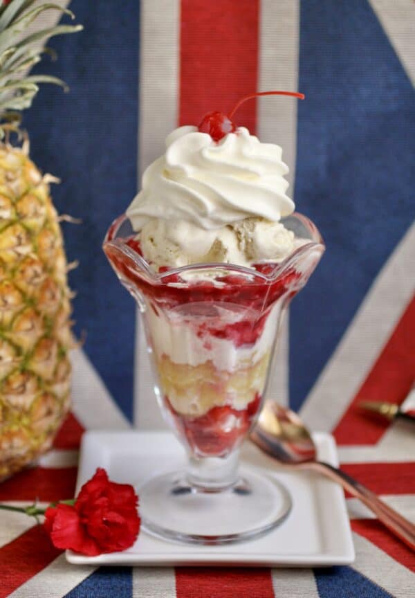 pineapple with a parfait