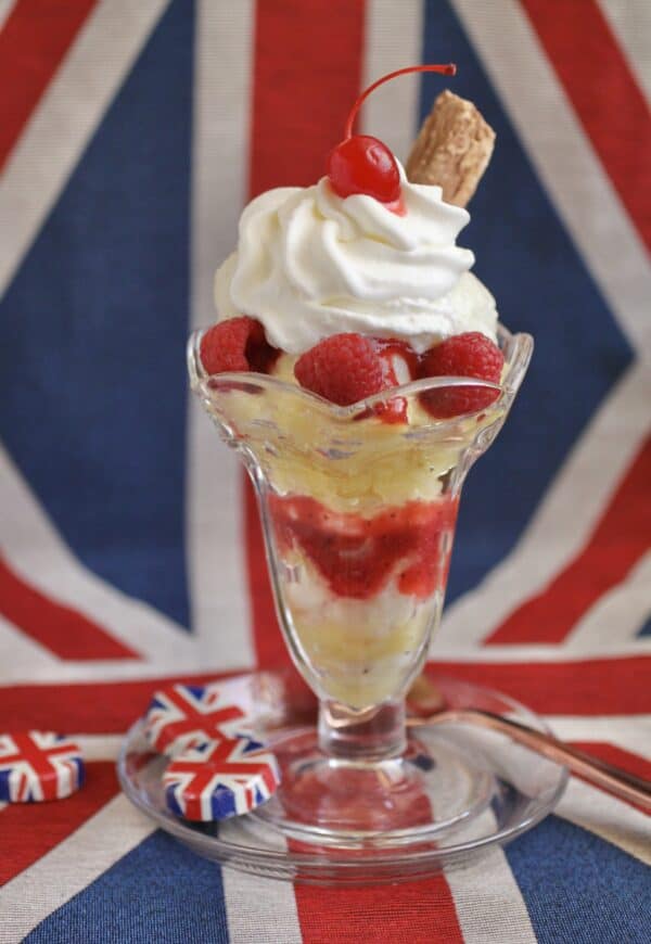 Knickerbocker Glory in front of Union Jack