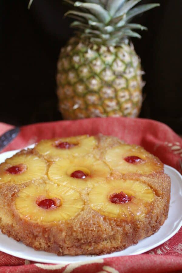 pineapple upside down cake with fresh pineapple 