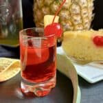 pineapple upside down cake shot social
