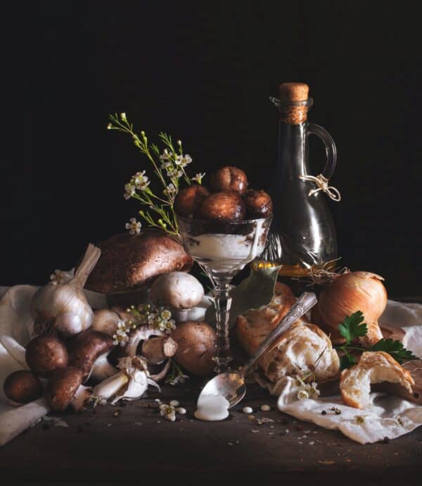 Mushroom still life by Lorna Lopez