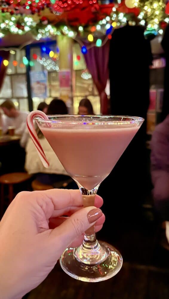 Peppermint martini at Biddy's Pub