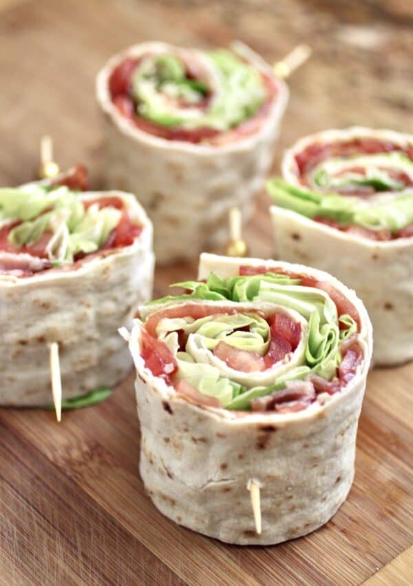 BLT pinwheel sandwiches