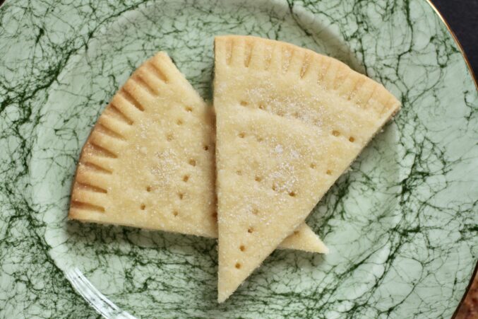 petticoat tails on a green plate