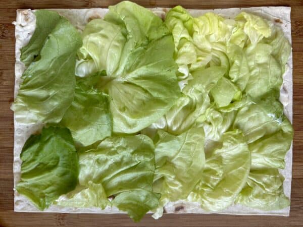 layer of butter lettuce