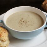 Jerusalem artichoke soup with a scone