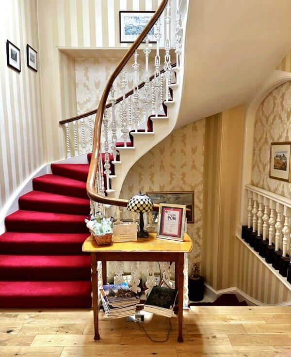 Staircase in Northlands B & B in Pitlochry Scotland