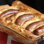 toad in the hole in a long pan