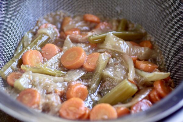 strained vegetables