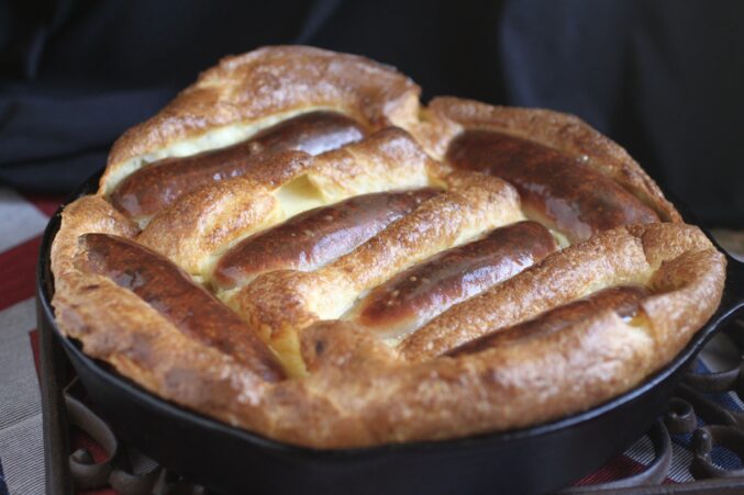 toad in the hole just out of the oven