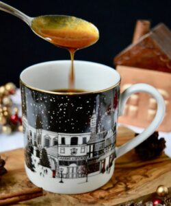 pumpkin spice simple syrup with coffee
