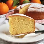 slice of orange olive oil cake