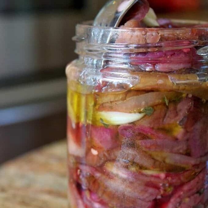 pickled eggplant aubergines