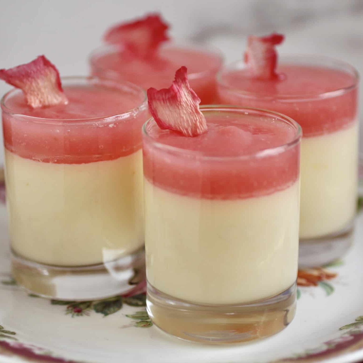 4 mini posset desserts