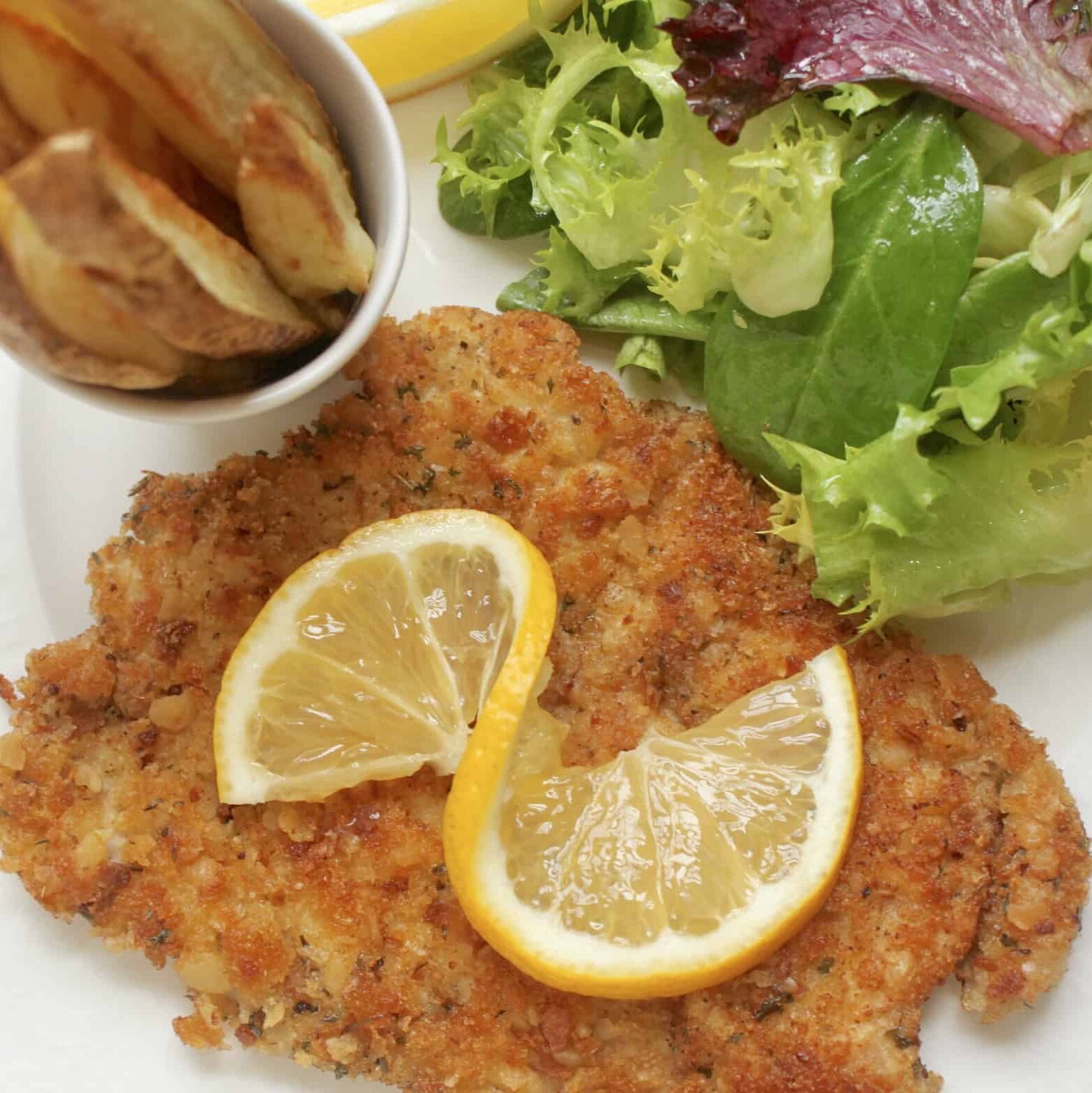 pork schnitzel on a plate