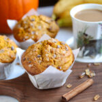 pumpkin banana muffins with tea