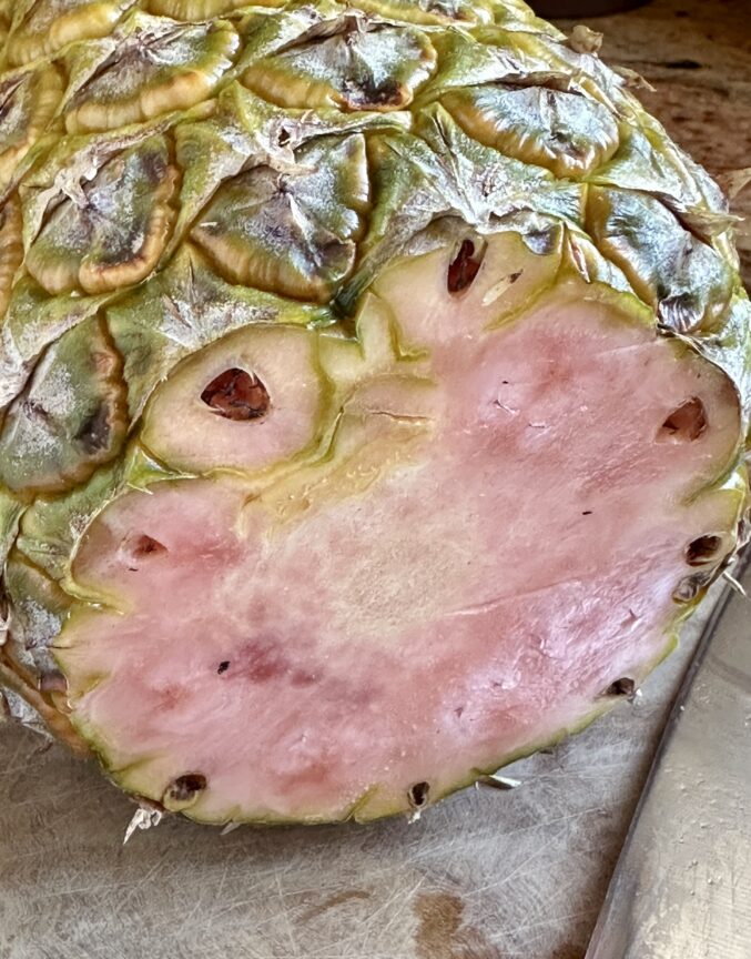 pink pineapple cut