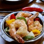 salt and pepper shrimp in bowls