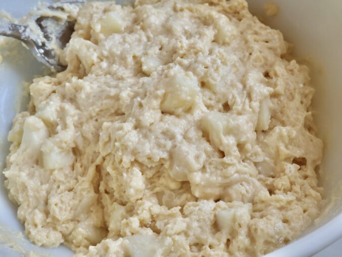 pear muffin batter
