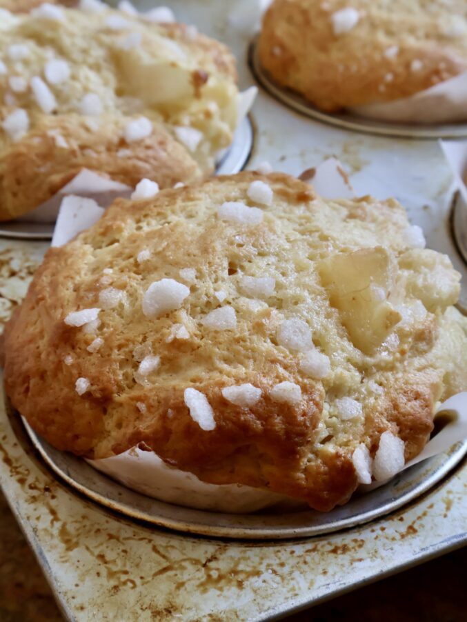 pear muffin close up